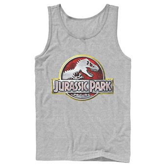 Men's Jurassic Park Chrome Logo Tank Top
