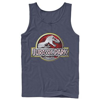 Men's Jurassic Park Chrome Logo Tank Top