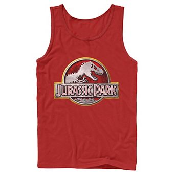 Men's Jurassic Park Chrome Logo Tank Top