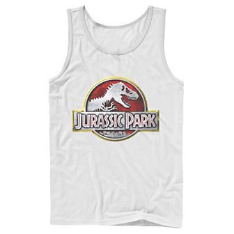 Men's Jurassic Park Chrome Logo Tank Top