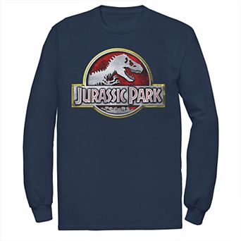 Men's Jurassic Park Chrome Logo Long Sleeve Tee