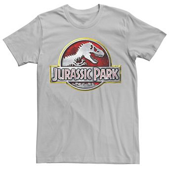 Mens Jurassic Park Chrome Logo Tee