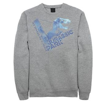 Men's Jurassic Park We Spared No Expense Blue Mist Fleece Pullover