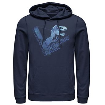 Men's Jurassic Park We Spared No Expense Blue Mist Pullover Hoodie