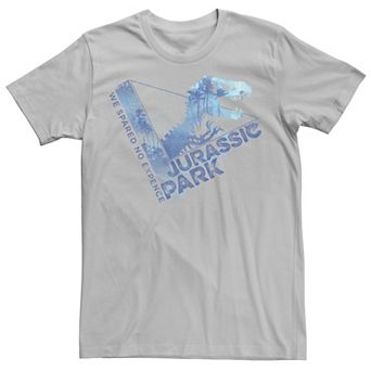 Men's Jurassic Park We Spared No Expense Blue Mist Tee