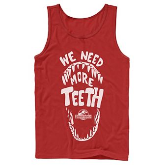 Men's Jurassic World We Need More Teeth Graphic Tank Top