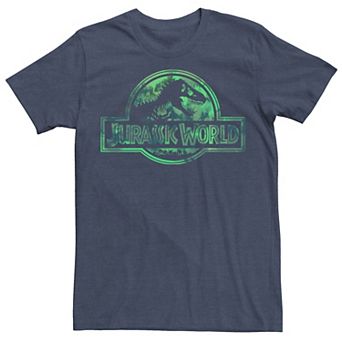 Men's Jurassic World Faded Pastel Watercolor Logo Graphic Tee