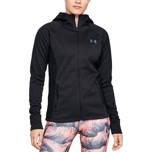 UNDER ARMOUR Sweatshirt Women Medium Swacket Full Zip Hooded Cold