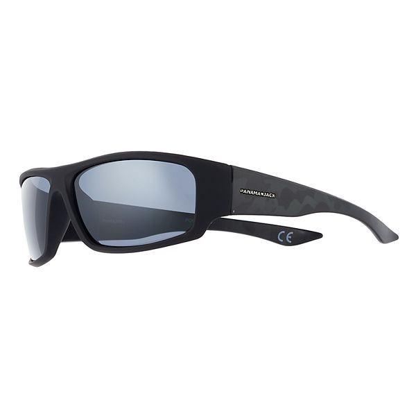 Men's Panama Jack Polarized Wrap Sunglasses with Camo Cord