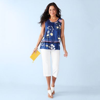 Women's Croft & Barrow® Pleated Front Tank