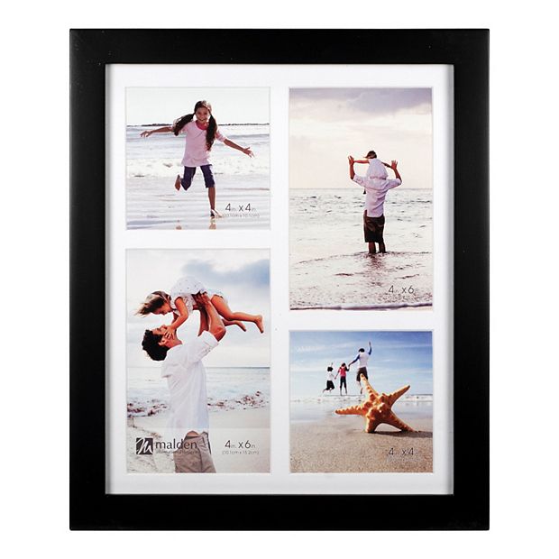 Malden 4Opening Collage Matted Frame, Displays Four 4x6 Pictures, Black, 4  Count