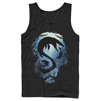 Men's Jurassic World Under Water Fears Graphic Tank Top