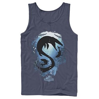 Men's Jurassic World Under Water Fears Graphic Tank Top