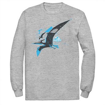 Men's Jurassic World Pterodactyl Geometric Poly Long Sleeve Graphic Tee