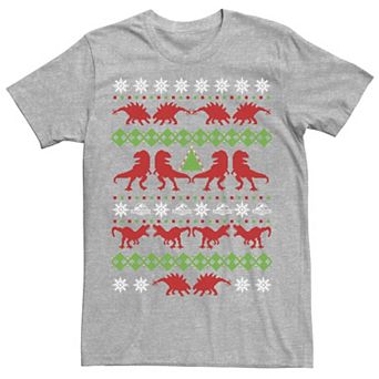 Men's Jurassic World Dino Ugly Holiday Sweater Tee