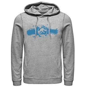Men's Jurassic World Logo Blue Paint Splatter Hoodie