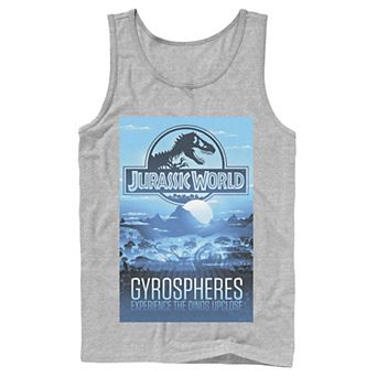 Men's Jurassic World Gyrospheres Tour Park Poster Graphic Tank Top