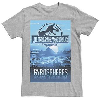 Men's Jurassic World Gyrospheres Tour Park Poster Graphic Tee