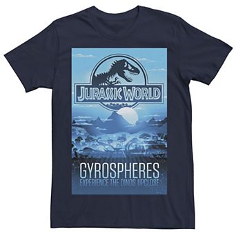 Men's Jurassic World Gyrospheres Tour Park Poster Graphic Tee
