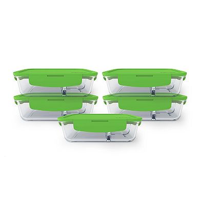 Bentgo 10-pc. 3-Compartment Glass Lunch Container Set