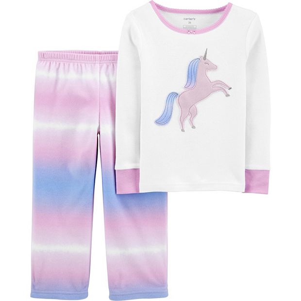 Carter's 3-Piece Toddler Girls' Unicorn and Star Poly Jersey