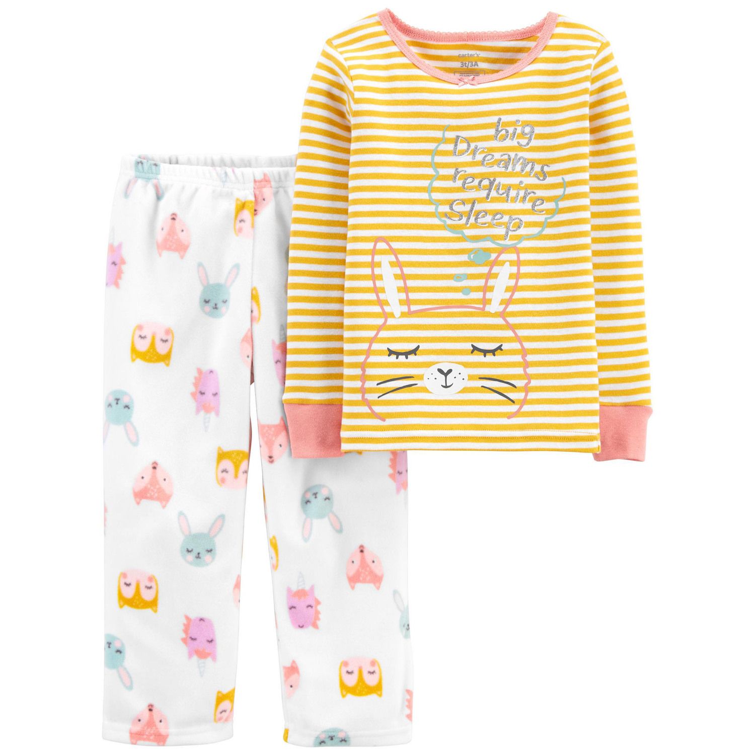 carter's 2 piece fleece pajamas