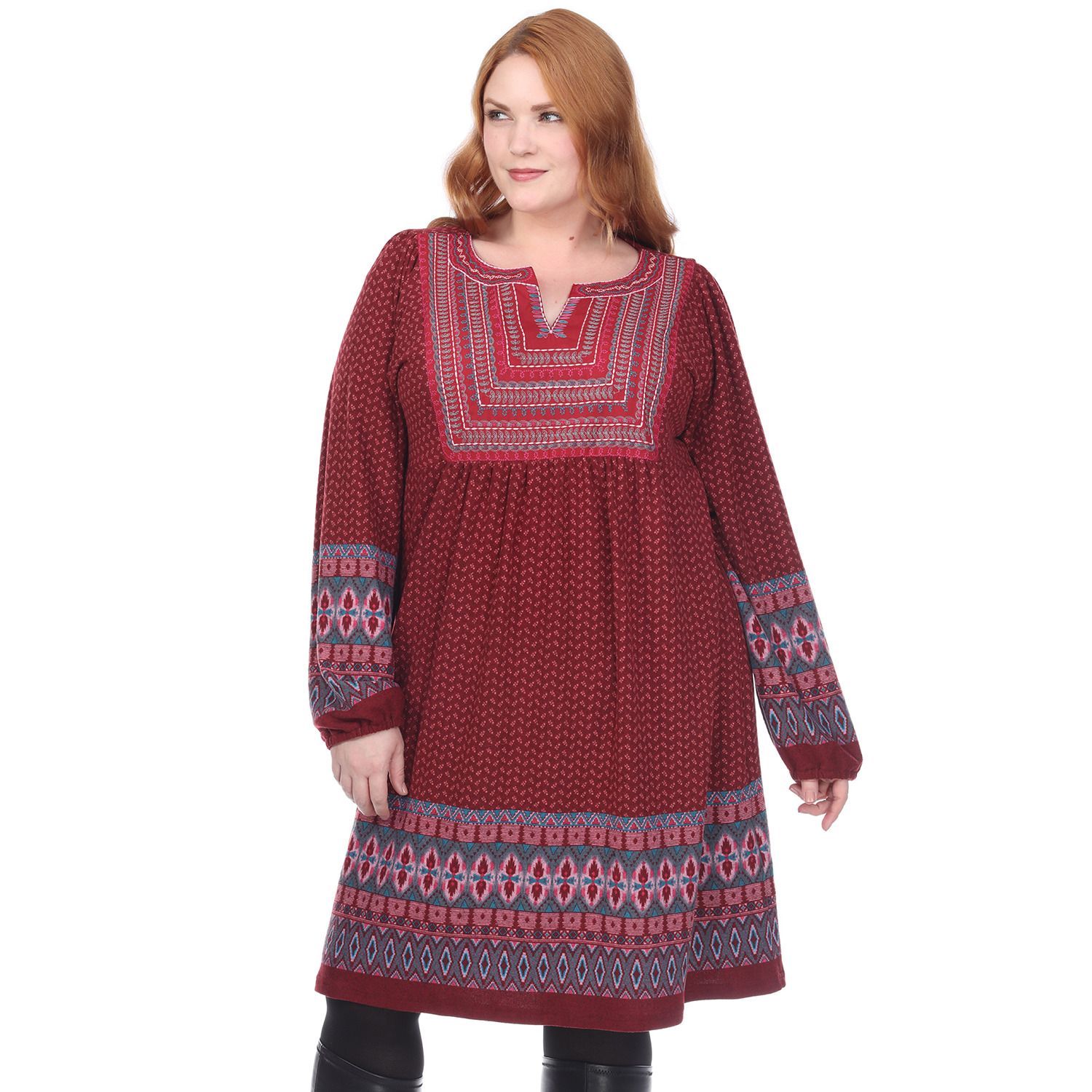 white mark sweater dress