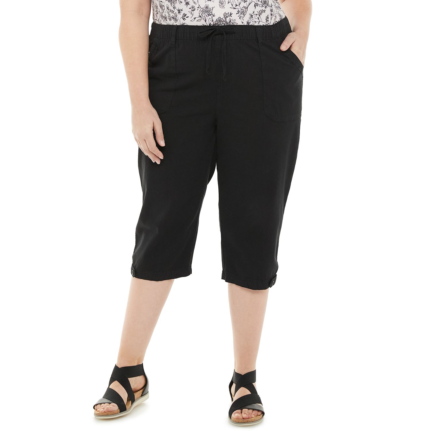 plus size womens capri pants