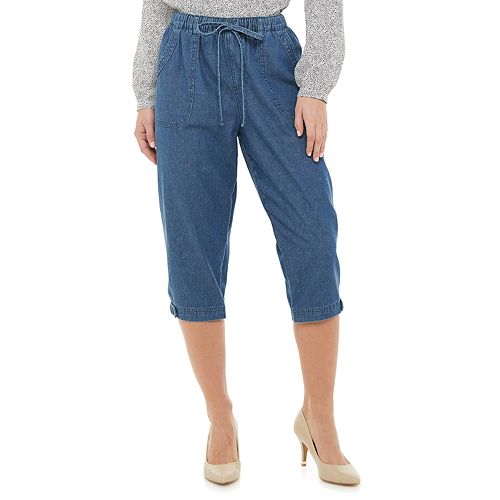 Petite Gloria Vanderbilt Blair Drawstring Capri Pants