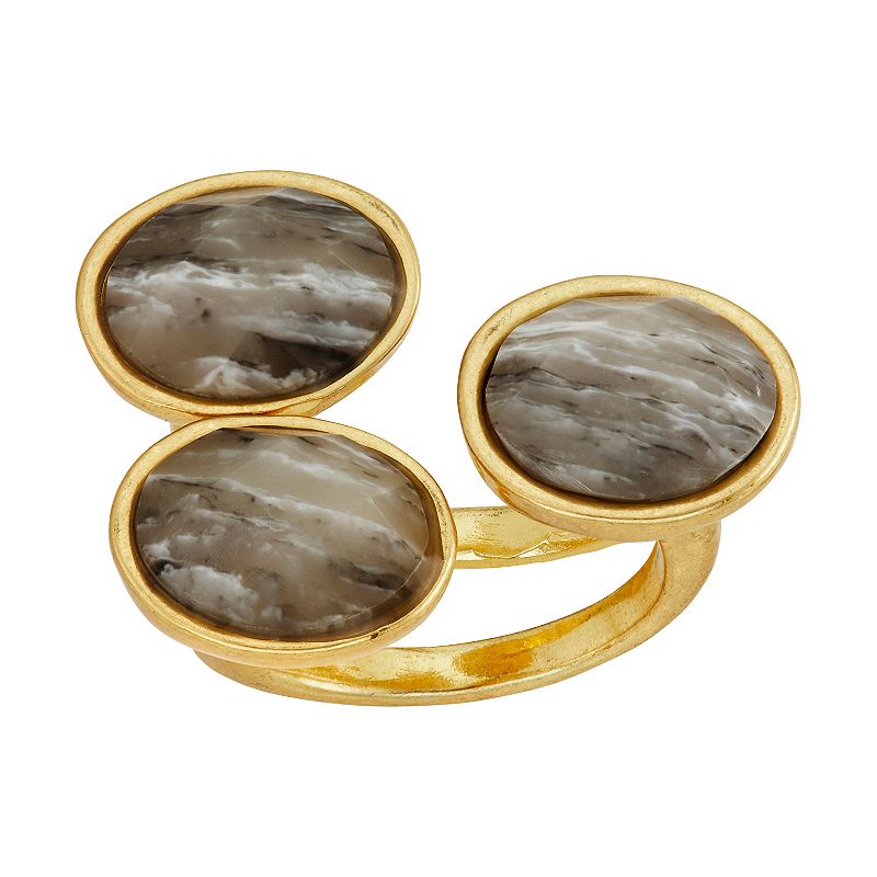 Bella Uno Grey Agate Ring, Womens, Size: 8