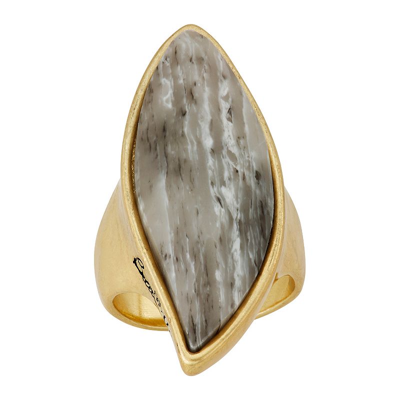 Bella Uno Abstract Grey Agate Ring, Womens, Size: 8