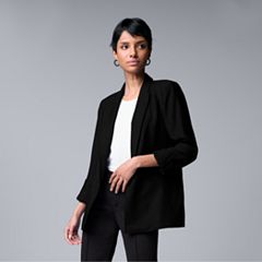 Allegra K Women's Long Sleeve Blazer and Pencil Skirt Suit Set 2 Pcs Black  X-Large