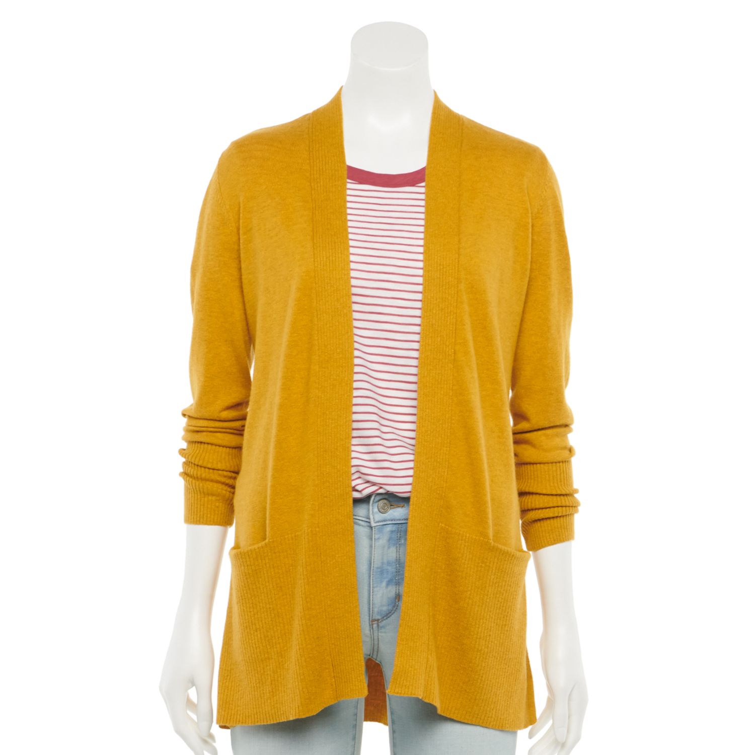 mustard cardigan sweater