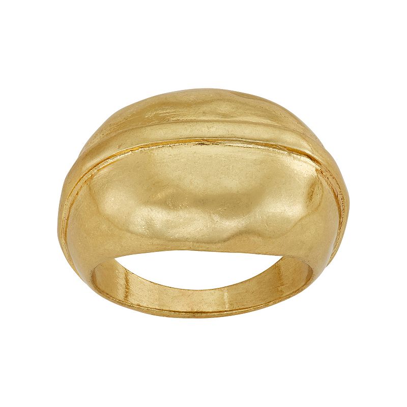 Bella Uno Oval Dome Ring, Womens, Size: 8, Gold