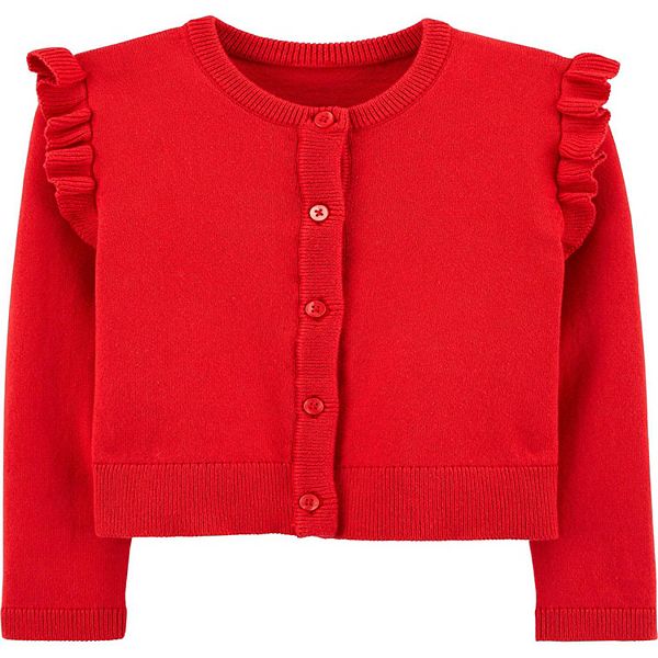 New Carter's Button Down Cardigan Red NWT 18m 24m 3T Girls Dress Up 