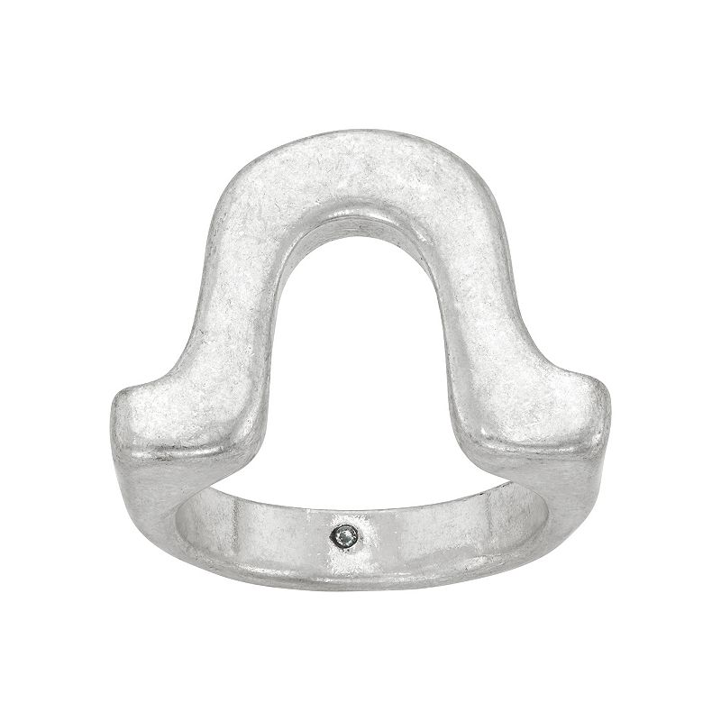 Bella Uno Horseshoe Ring, Womens, Size: 8, Silver