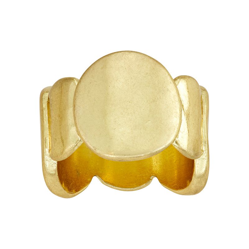 Bella Uno Circle Band Ring, Womens, Size: 8, Gold