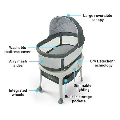 Graco Sense2Snooze Bassinet with Cry Detection Technology