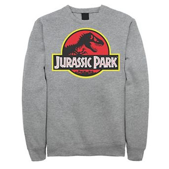 Men's Jurassic Park Red & Yellow Outline Logo Graphic Fleece Pullover