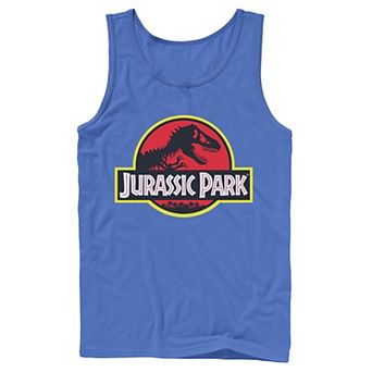 Men's Jurassic Park Red & Yellow Outline Logo Graphic Tank Top