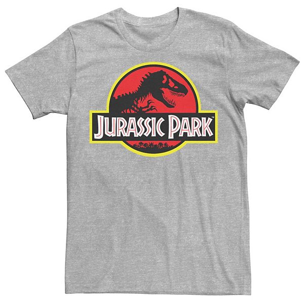 Men's Jurassic Park Red & Yellow Outline Logo Graphic Tee