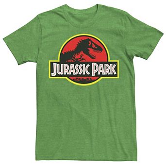 Men's Jurassic Park Red & Yellow Outline Logo Graphic Tee