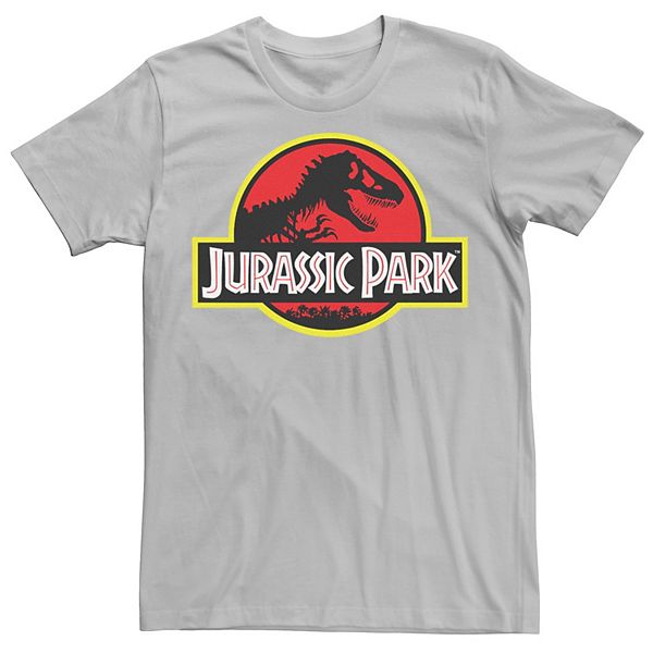 Men's Jurassic Park Red & Yellow Outline Logo Graphic Tee