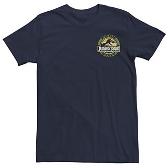 Men's Jurassic Park Staff Logo Pocket Patch Graphic Tee