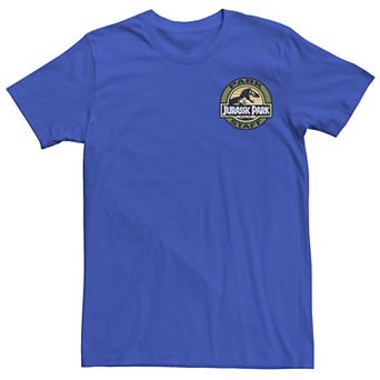 Men's Jurassic Park Staff Logo Pocket Patch Graphic Tee