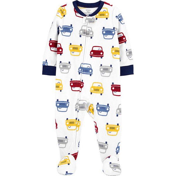 Toddler Boy Carter's Cars Fleece Footed Pajamas
