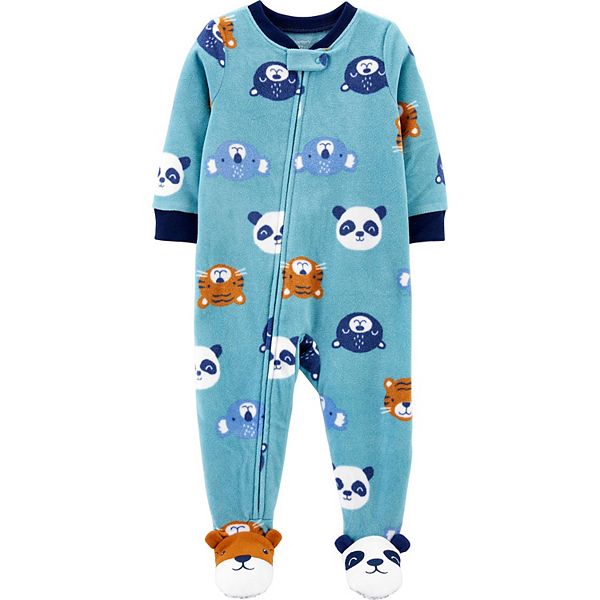 Toddler Boy Carter's Animal Fleece Footed Pajamas