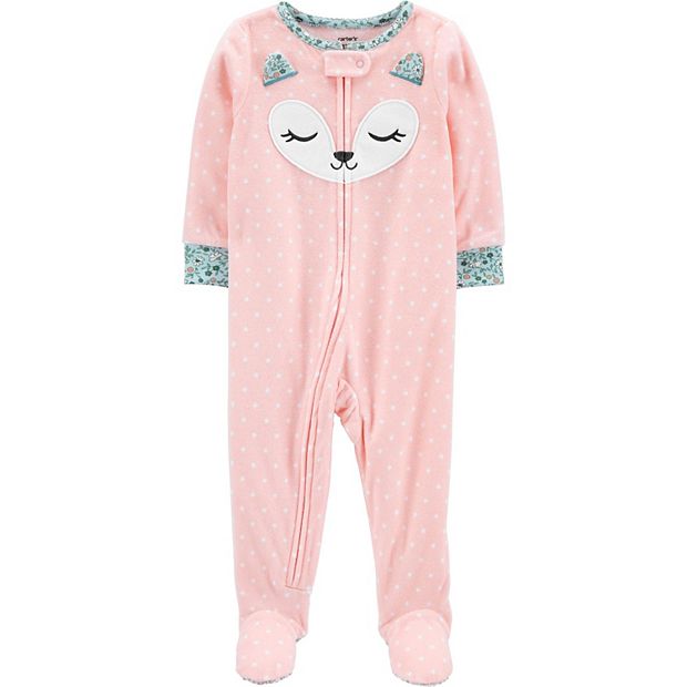 Toddler Girl Carter's Fox Fleece Footed Pajamas