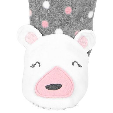 Baby Girl Carter's Polka Dot Fleece Footed Pajamas