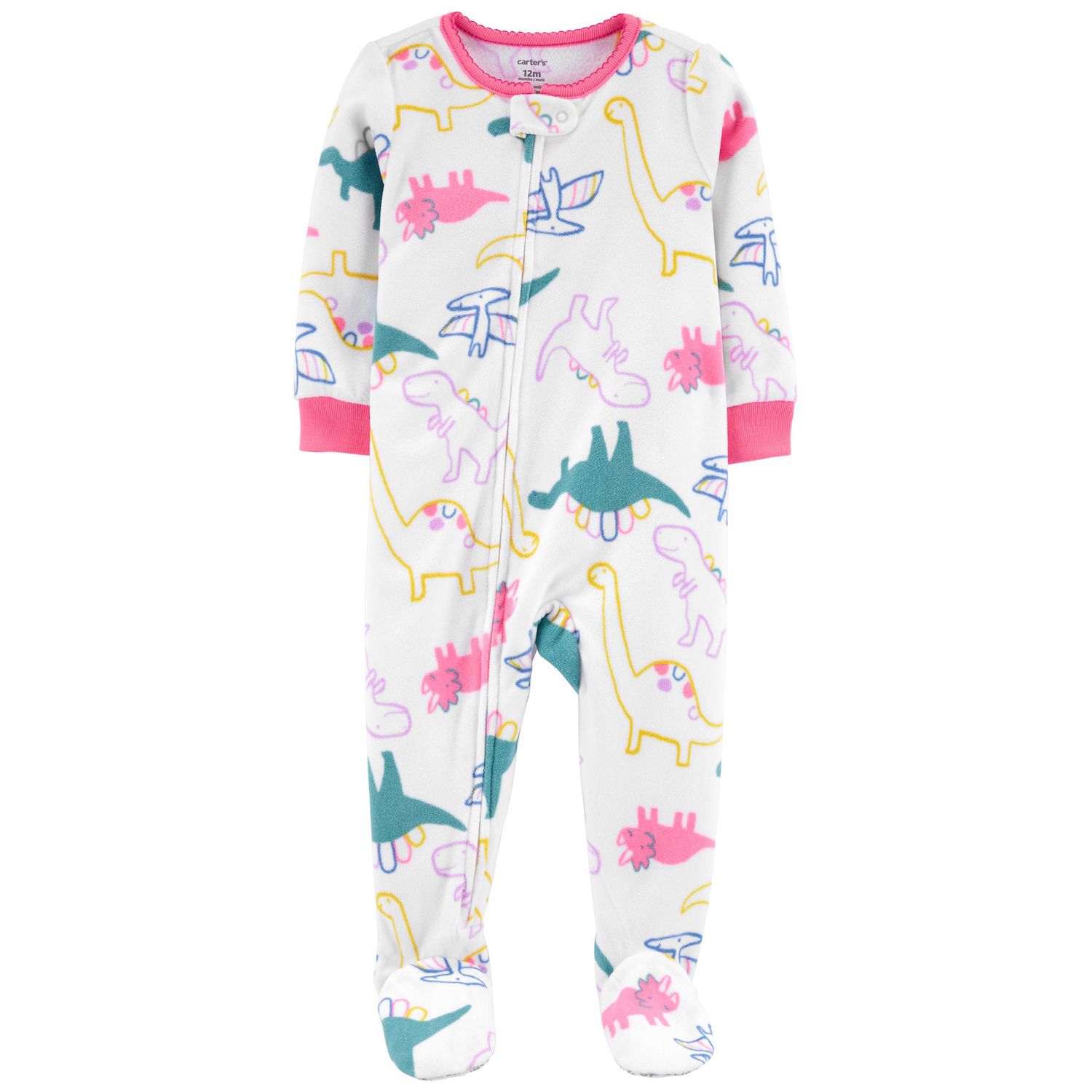 carters fleece dinosaur pajamas